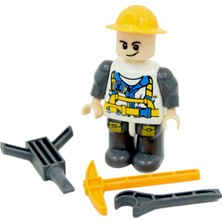 Öz Bayraktar Construction Işçi Figürü LEGO Seti