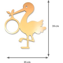 Mingitav Design Otto Bebek - Çocuk Odası Duvar & Kapı Süsü Dekoratif Kirpik Leylek Aydede