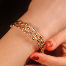 Adil Idil Kuyumculuk 14 Ayar Çift Kilitli Gösterişli Kelepçe