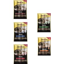 Gimcat Sticks 20 gr 5'li Set Hindi-Tavşan / Somon-Morina / Kümes Hayvanı / Deniz Tarağı / Kuzu-Tavuk