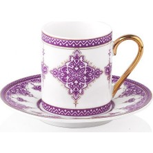 Taç Cevher 6 Kişilik Fincan Takımı Mor