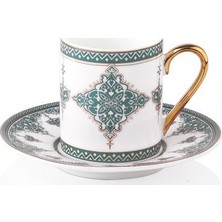 Taç Cevher 6 Kişilik Fincan Takımı Yeşil