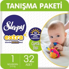 Sleepy Extra Günlük Aktivite Bezi 1 Numara Yenidoğan 32 'li
