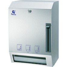 Xinda CZQ20KS Manuel Butonlu Paslanmaz Çelik Kağıt Havlu Dispenseri