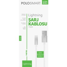 Polosmart PSM06 1 Metre Beyaz Lightning Hızlı Şarj Kablosu