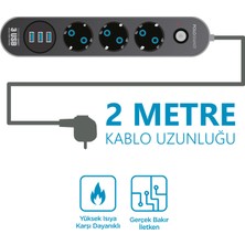 Polosmart MP07 Termal Akım Korumalı Uzatma Kablosu