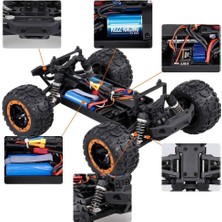 Haıboxıng 1/16TH Scale 4WD Brushless Truck Uzaktan Kumandalı Araba Rtr (Mavi) + 1300 Mah 7.4V 2s 30C Lipo Batarya