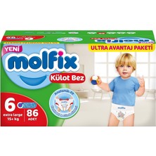 Molfix Külot Bebek Bezi Ultra Avantaj Beden 6 (15+Kg) Extra Large 172'LI