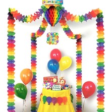 Event Party Store Kağıt Süs Seti Happy Birthday Renkli