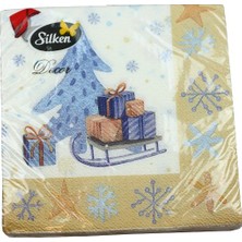 Event Party Store Yılbaşı Peçete Mavi Çam Ağacı 18'li