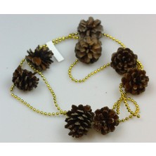 Event Party Store Yılbaşı Süs Naturel Kozalak Garland 8'li