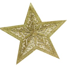 Event Party Store Yılbaşı Gold Yıldız Dekor Süs Tek Taraflı 3D