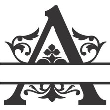 Hellove Dekoratif Ahşap Harf A Harfi Monogram Harf 1 Adet