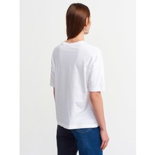 Dilvin 3683 Basic T-Shirt-Beyaz