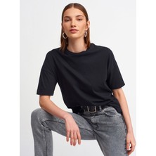 Dilvin 3683 Basic T-Shirt-Siyah