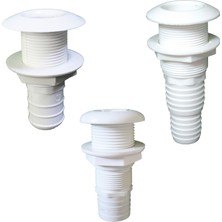 Sealux Thru-Hull Easy Mount 1 1/4", F/hose Ø28/35MM, White