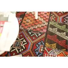 Madalyon Patchwork El Dokuma Antik Anadolu Kilim Zili-Cicim