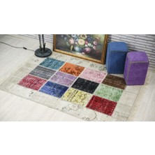 Madalyon Patchwork El Dokuma Antik Anadolu Halısı Simbad Natural