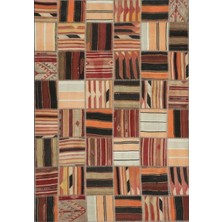 Madalyon Patchwork El Dokuma Antik Anadolu Kilim Home Land