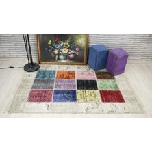 Madalyon Patchwork El Dokuma Antik Anadolu Halısı Simbad Natural