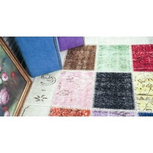 Madalyon Patchwork El Dokuma Antik Anadolu Halısı Simbad Natural