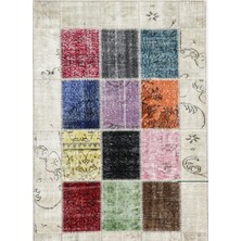 Madalyon Patchwork El Dokuma Antik Anadolu Halısı Simbad Natural