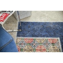 Madalyon Patchwork El Dokuma Antik Anadolu Halısı Blue Window