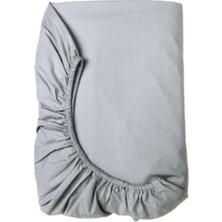 Bebek Özel Pamuk Bebek ve Çocuk Lastikli Çarşaf Gri 60X120