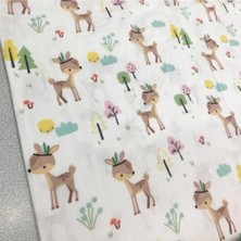 Bebek Özel Çocuk Lastikli Tatlı Orman Desenli Çarşaf 70 x 110