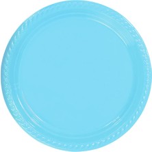 Samur Açık Mavi Plastik Tabak 22 cm 25LI