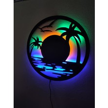 Dekoraven Gün Batımı Işıklı Tablo