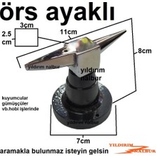 Yıldırım Kuyumcu Örs Hobi Yontma Gümüşçü Örs Mini Örs Ayaklı Model Yüksek Hobi Çekiçleme Örs