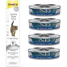 N&d Tahılsız 4 Adet Ton Sardalya Karides Kedi Yaş Mama 80 Gr+Gimcat Taurine 50 gr