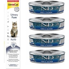 N&d Tahılsız 4 Adet Ton Somon Kedi Yaş Mama 80 Gr+Gimcat Urinary 50 gr