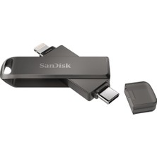 SanDisk iXpand Flash Drive Luxe 256GB - USB-C + Lightning - for iPhone, iPad, Mac, USB Type-C Usb Bellek SDIX70N-256G-GN6NE
