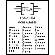 Eka Tasarım 925 Ayar Gümüş Mors Alfabesi 2'li Bileklik