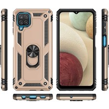 Galaxy A12 Shockproof Yüzük Tutuculu Vega Rosegold