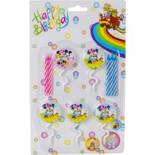 Niyet Mum - Pasta Mumu - Aparatlı Mum - Mickey Mousse - 5 Adet - 6cm