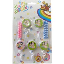 Niyet Mum - Pasta Mumu - Aparatlı Mum - Mickey Mousse - 5 Adet - 6cm