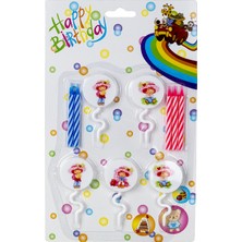 Niyet Mum - Pasta Mumu - Aparatlı Mum - Doğum Günü - 5 Adet - 6cm