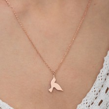 Dzg Silver Gümüş Güvercin Kolye Kuş Kolye Gümüş Kolye DN475