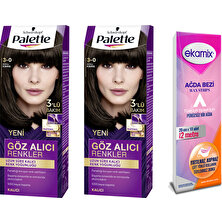 Palette Göz Alıcı  Saç Boyası 3.0 Koyu Kahve  2 Adet