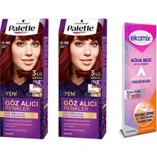 Palette Göz Alıcı  Saç Boyası   6.88 Yoğun Kızıl  2 Adet