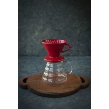 BLACK GOAT Kahvehanem V60 02 Kahve Demleme Tanışma Seti  - Retro Kırmızı (Dripper + 600 ml Kahve Sürahisi)