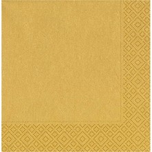 Süsle Bebek ve Parti Peçete, Altın - 33 x 33 cm - 20 Adet