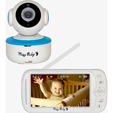Mofy Baby Mb-50 5 Inç LCD Ekranlı Otomatik Gece Görüşlü Çocuk Kamerası Bebek Izleme Monitörü Telsizi Mavi