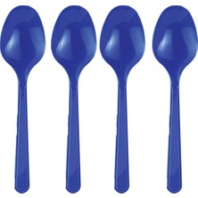 Roll-Up Lacivert Plastik Kaşık 25'li