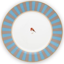 Pip Studio Love Birds Tabak 21 Cm, Mavi / Haki