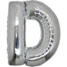 İKM Harf Balon Folyo Küçük Boy 16 Inç 35 cm Gümüş D
