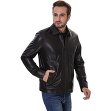 Franko Armondi Erkek Gerçek Deri Spor Mont Siyah K-1328-19964 Fa4